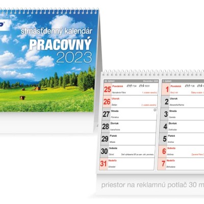 Kalendár stolový 2023 Pracovný 14denný