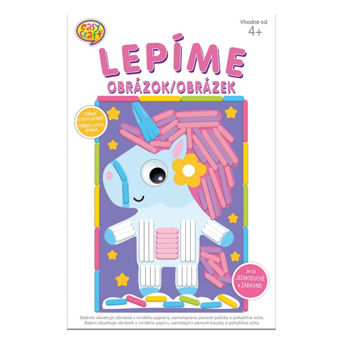 Lepíme obrázok Jednorožec