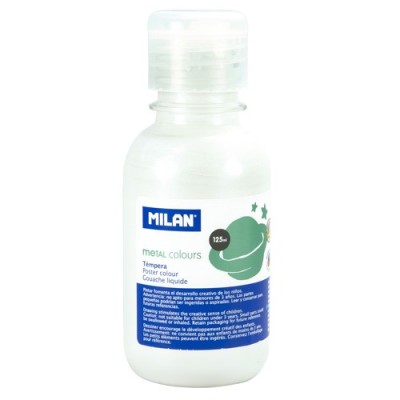 Temperová farba Milan 125ml. metalická biela