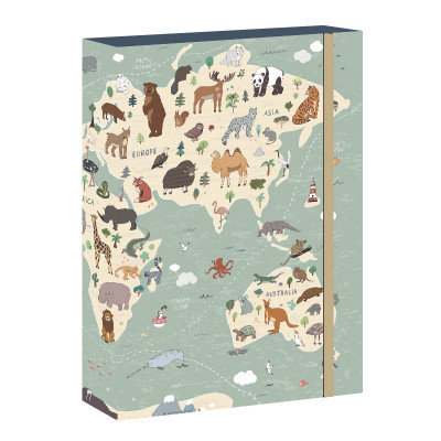 Školský box na zošity A4 World Map